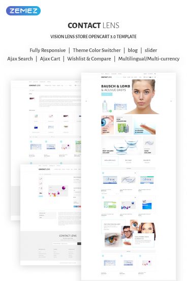 Contact Lens OpenCart Template