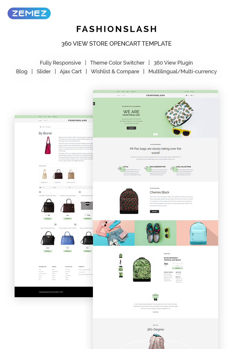 Fashionslash – Fancy Fashion Single Product OpenCart Template