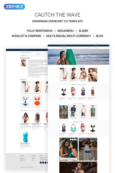 Catch the Wave - Swimwear Responsive OpenCart Template