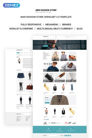 Men Fashion Store - Solid Men Clothes Online Store OpenCart Template