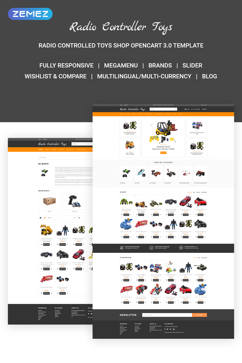 Radio Controller Toys – Simple Electronic Toys Online Shop OpenCart Template