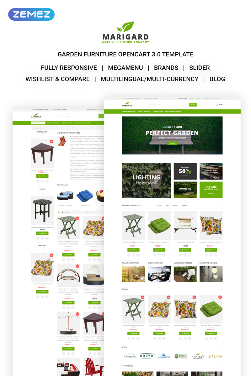 Marigard – Efficient Garden Furniture Online Shop OpenCart Template