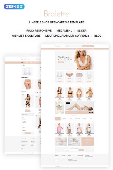 Bralette Lingerie OpenCart Template