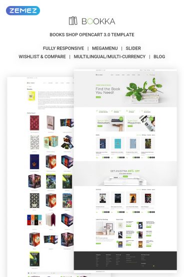 BOOKKA - Books Shop OpenCart Template