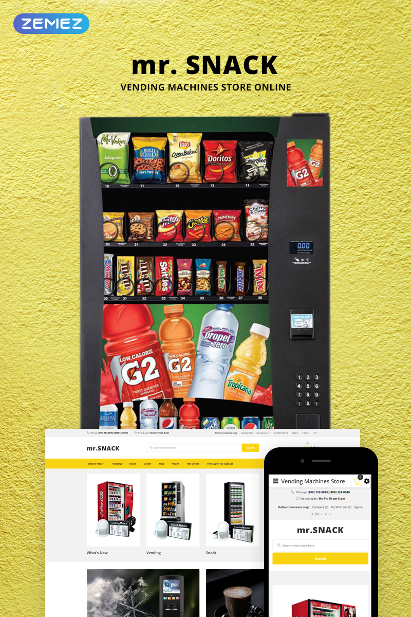 mr.Snack – Vending Machines Store OpenCart Template