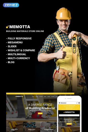 Memotta - Building Materials Store OpenCart Template