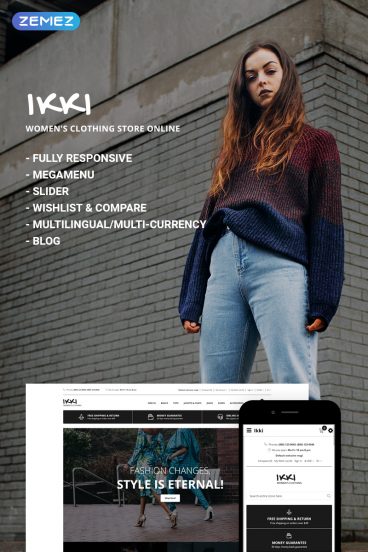 Ikki - Women's Clothing Store OpenCart Template