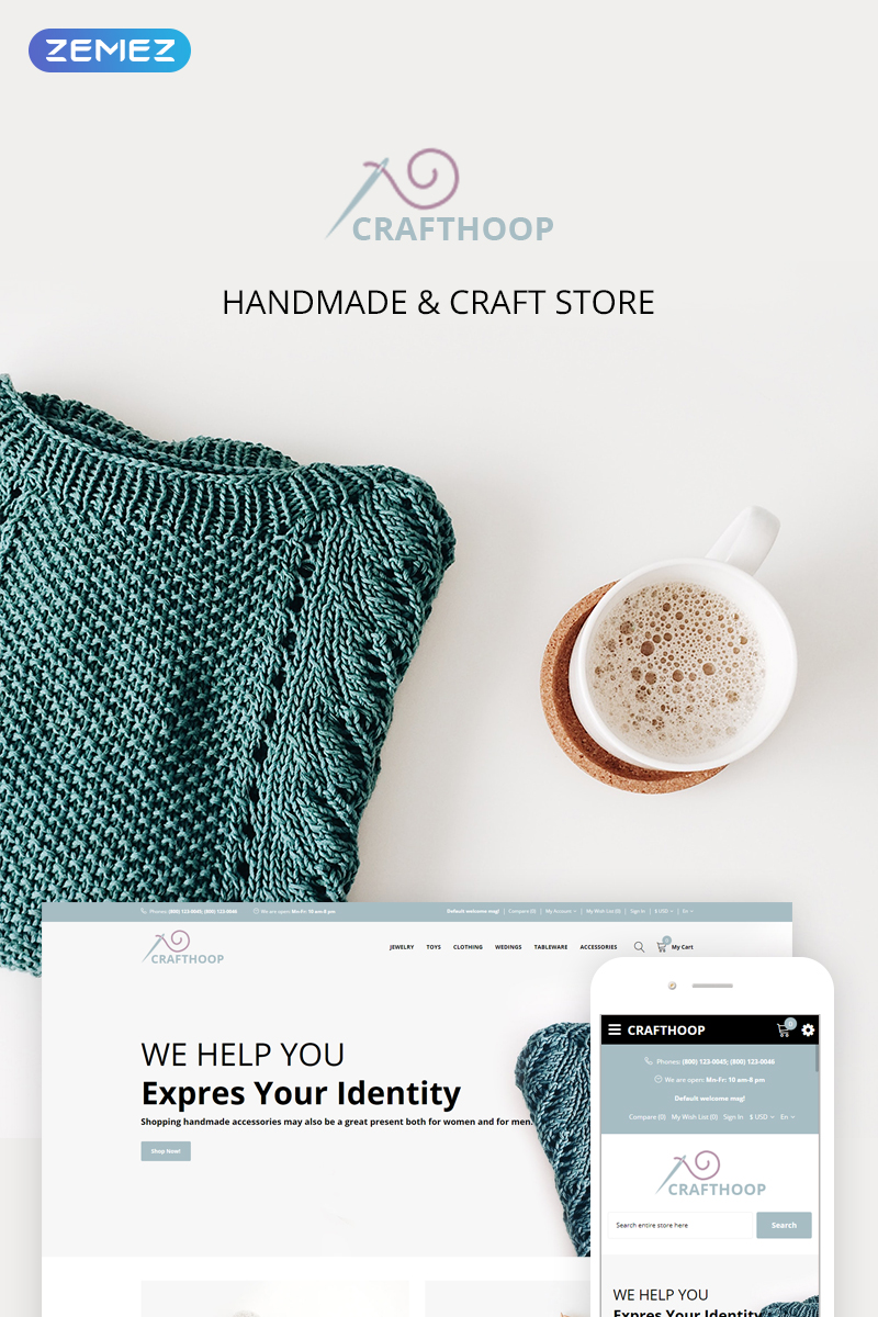 CraftHoop – Hand-Mad OpenCart Template