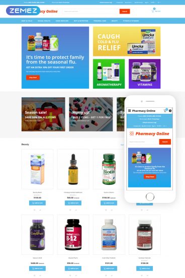 Pharmacy Online - Drug Store OpenCart Template