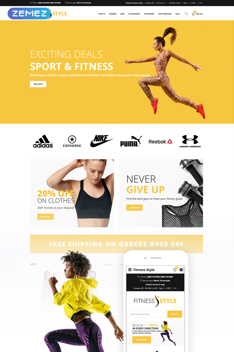 Fitness Style – Sports Fashion OpenCart Template