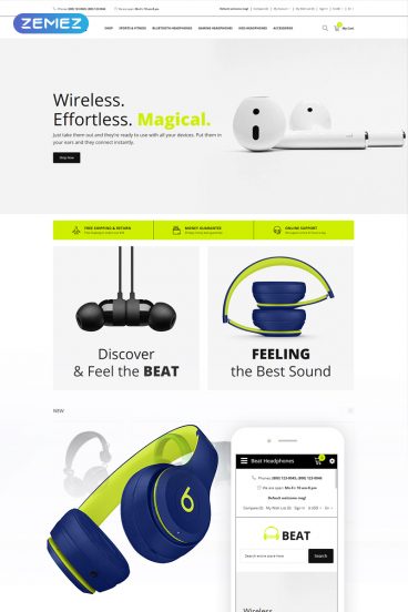 Beat - Headphones Store OpenCart Template