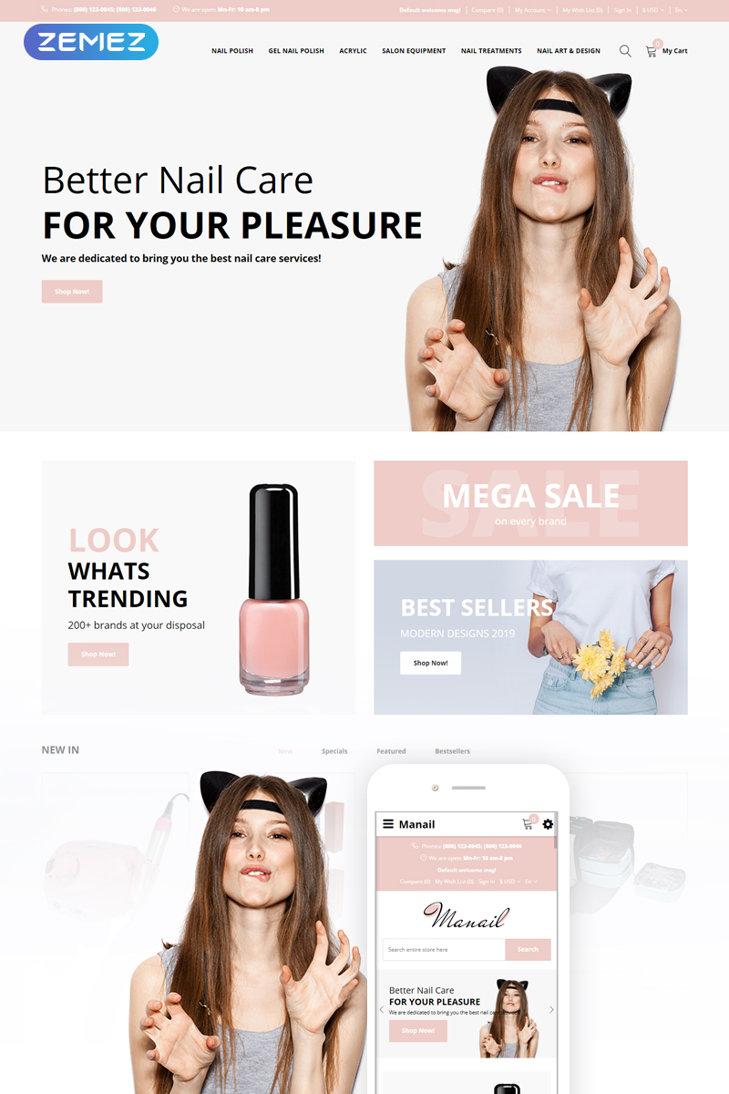 Manail – Fashion & Beauty Ready-to-use OpenCart Template