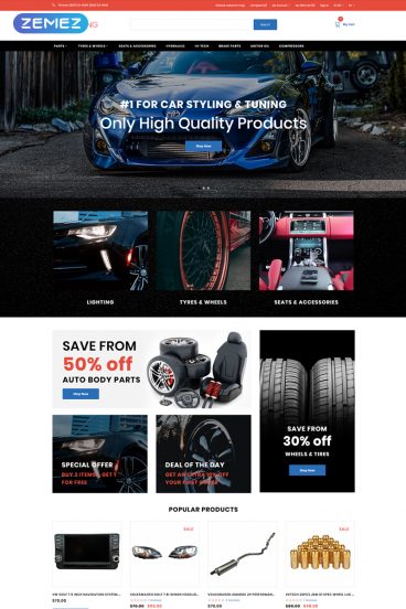 Car Tuning Modern OpenCart Template