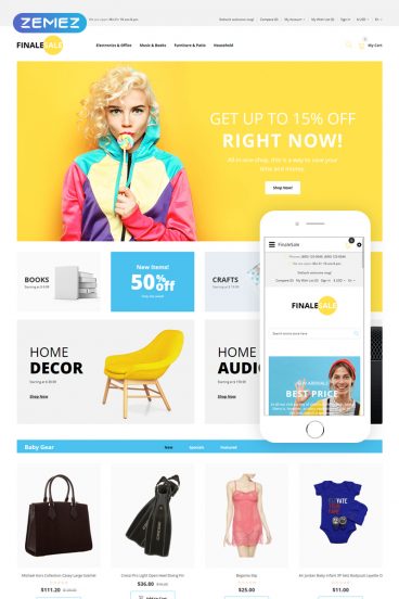 FinalSale - Wholesale Multicurrency Simple OpenCart Template