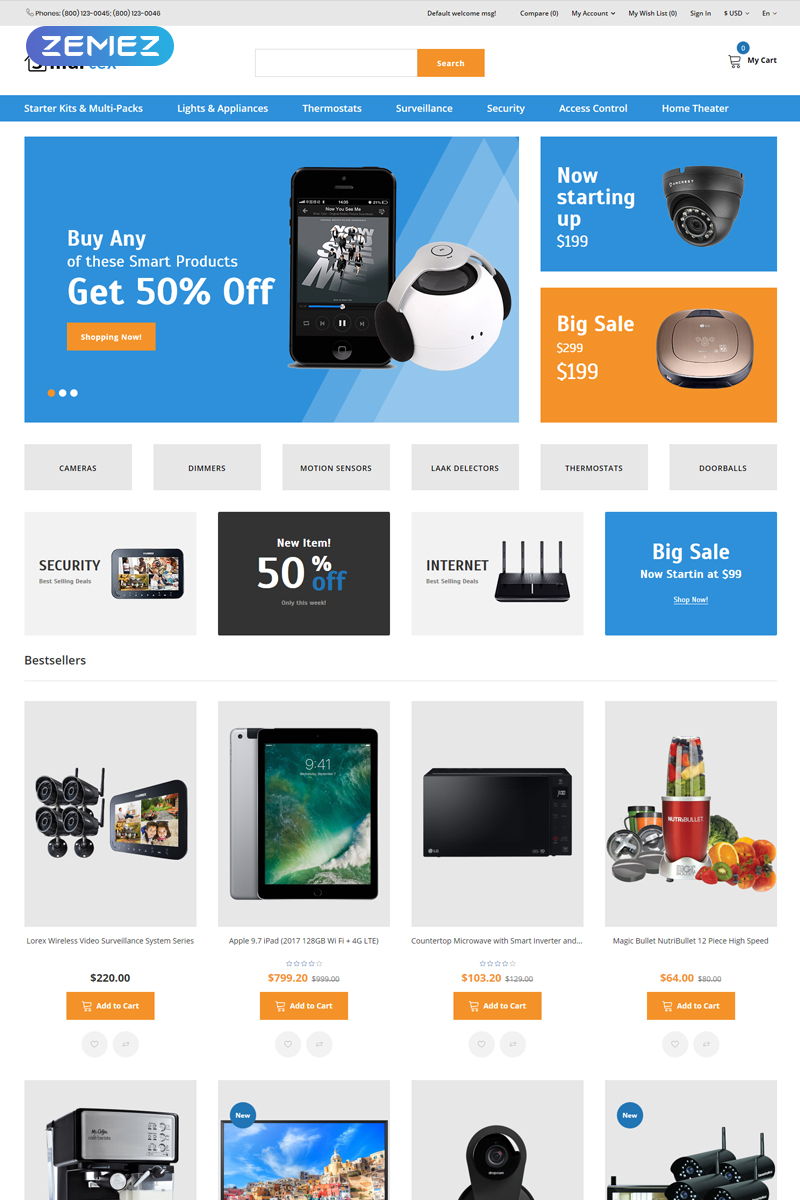 Smartex – Electronics & Gadgets Clean OpenCart Template