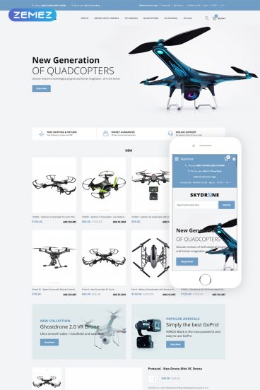 Skydrones - Quadcopter Responsive Elegant OpenCart Template