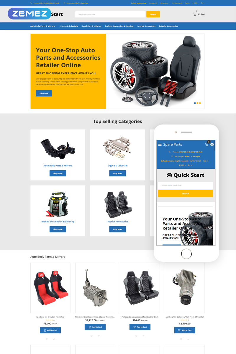 Quick Start – Cars & Motorcycles E-commerce OpenCart Template