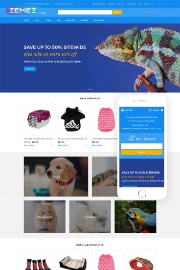 Best Friends - Animal Responsive Practical OpenCart Template