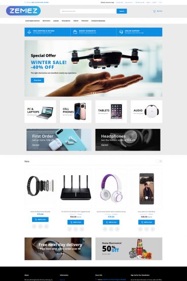 BestEl - Electronics Store Ready-To-Use Minimalistic OpenCart Template