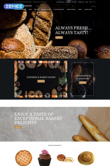 Good Bakery - Baking Shop Modern OpenCart Template