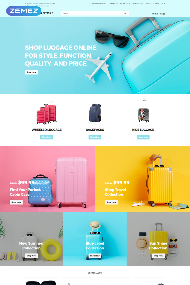 Tourister store – Travel Store Ready-to-use Clean OpenCart Template