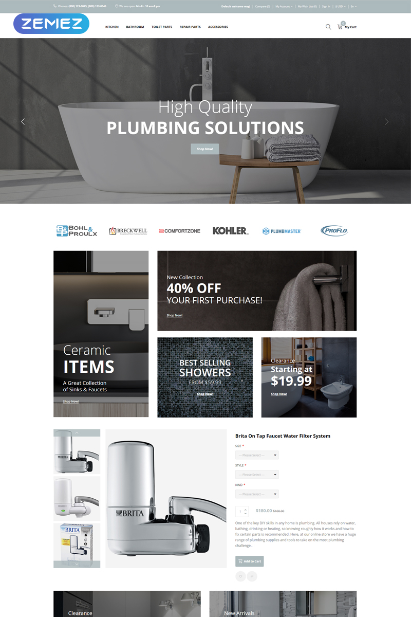 Plumbix – Plumbing Functional Clean OpenCart Template