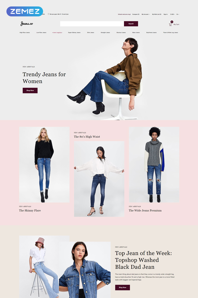 Jeans.co – Jeans Multipage Elegant OpenCart Template