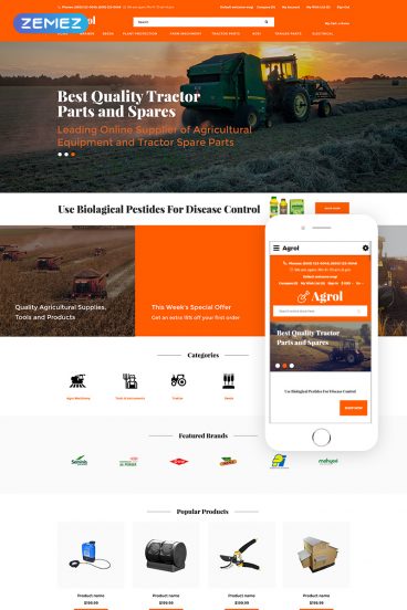 Agrol - Agricultural Creative OpenCart Template