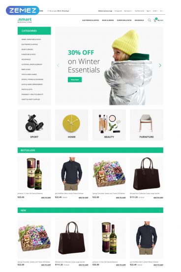 .nmart - Wholesale Clean OpenCart Template