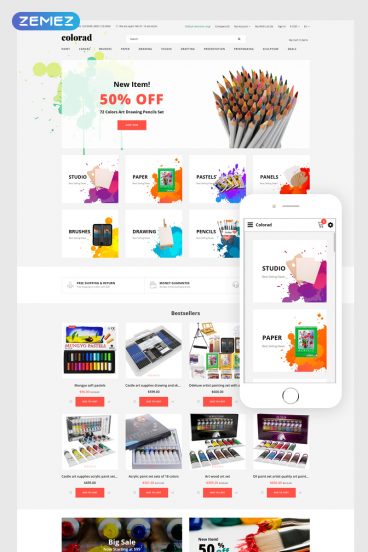 Colorad - Art Store Clean OpenCart Template