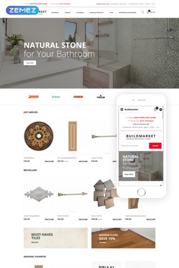 BuildMarket - Building Materials Clean OpenCart Template