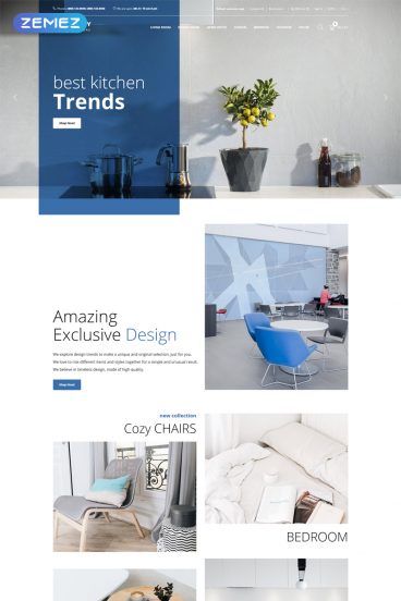 Roomzy - Furniture Clean OpenCart Template