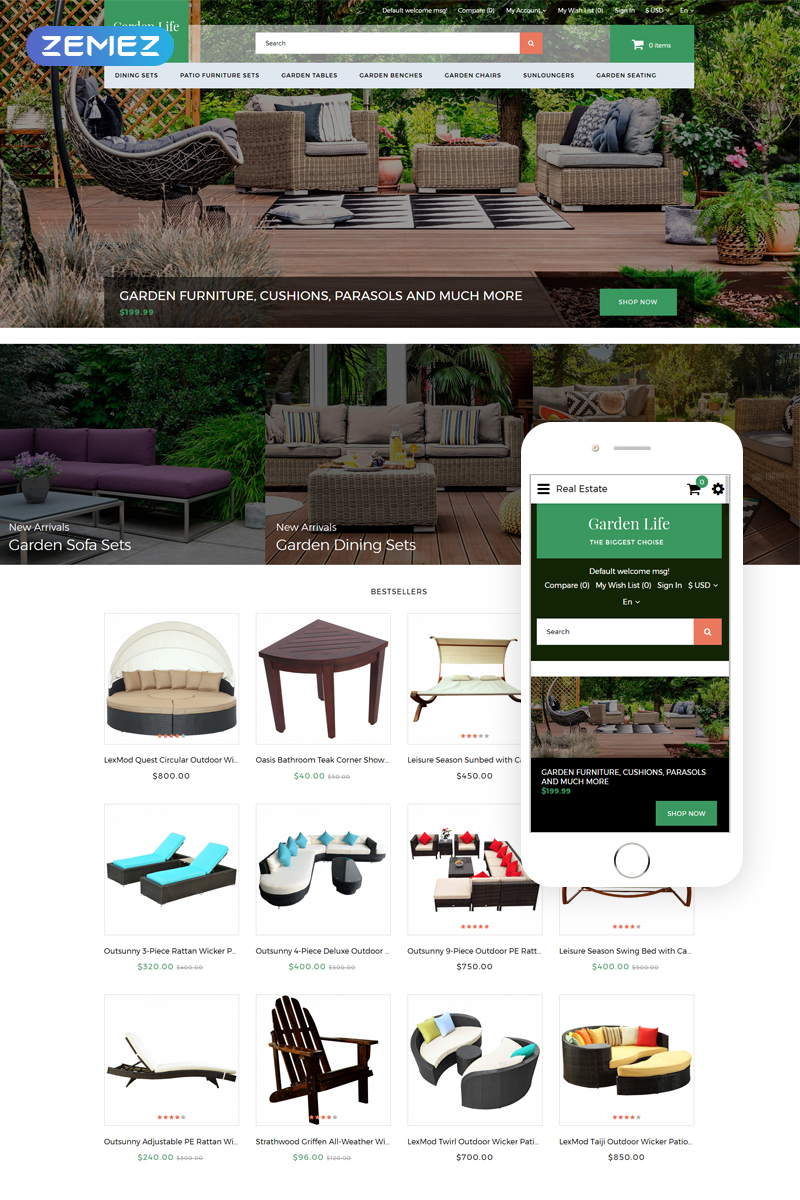 Garden Life – Garden Design eCommerce Modern OpenCart Template