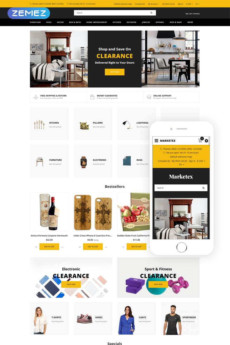 Markets – Wholesale Ready-to-Use Modern OpenCart Template