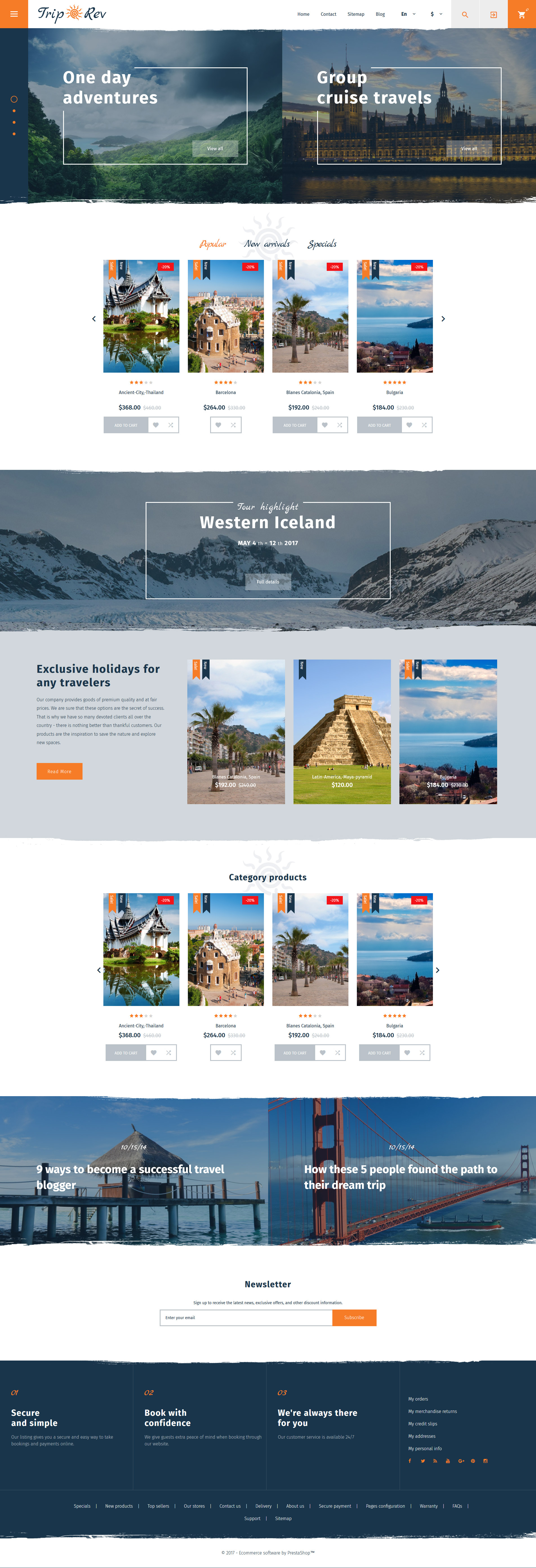 TripRev – Travel Responsive PrestaShop Theme