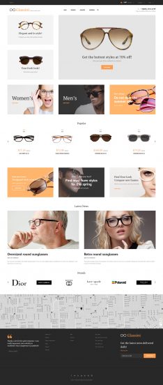 Glassini - Glasses Store Responsive PrestaShop Theme