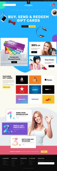 Giftterrs - Gift Cards for Any Purpose PrestaShop Theme