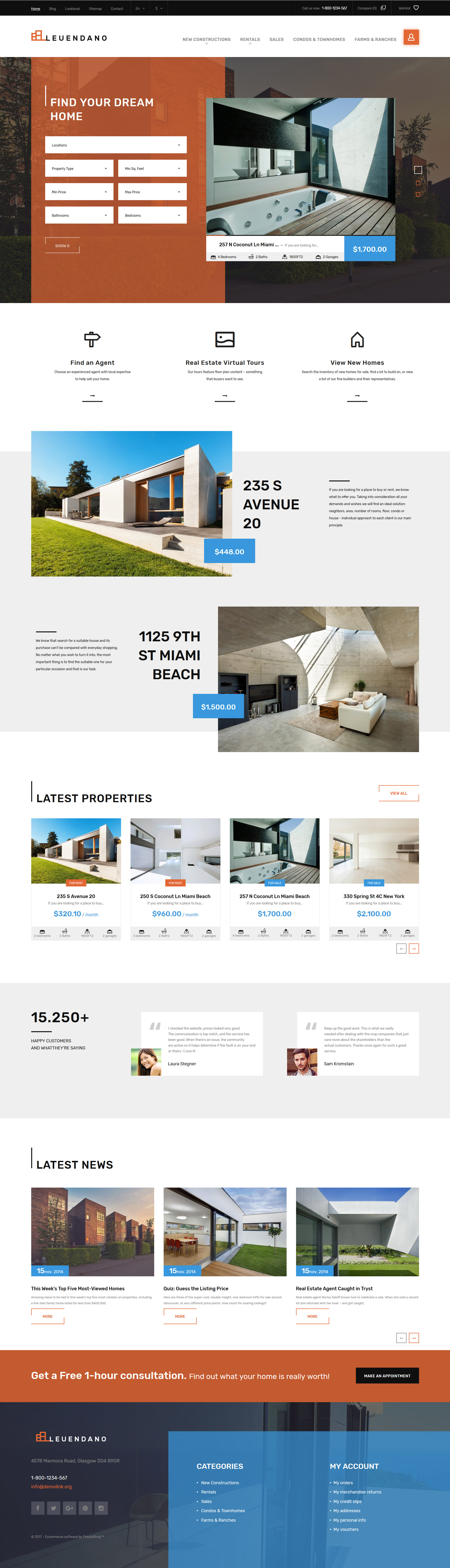 Leuendano – Real Estate Agency Responsive PrestaShop Theme