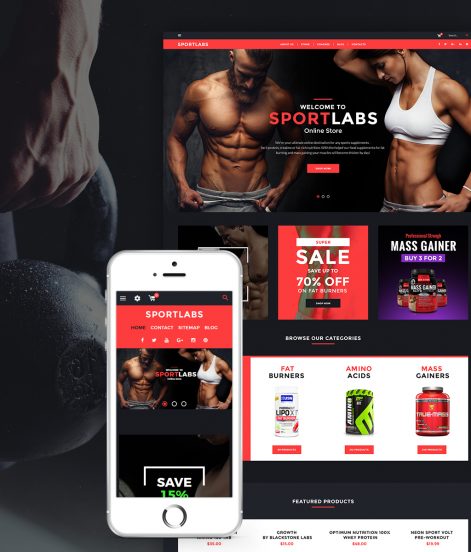 Sports Nutrition PrestaShop Theme