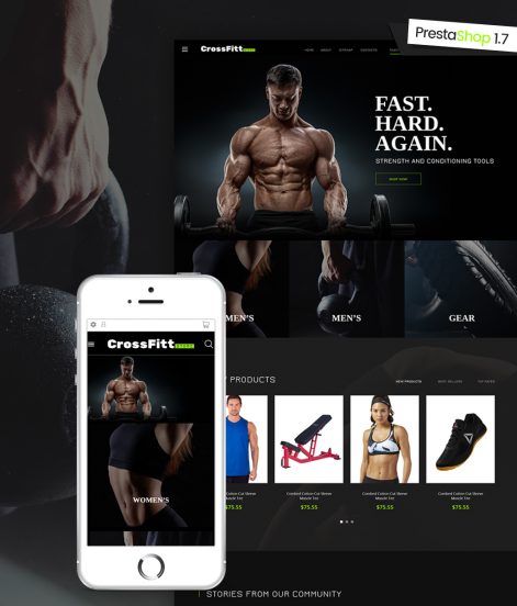 Crossfitt Store PrestaShop Theme