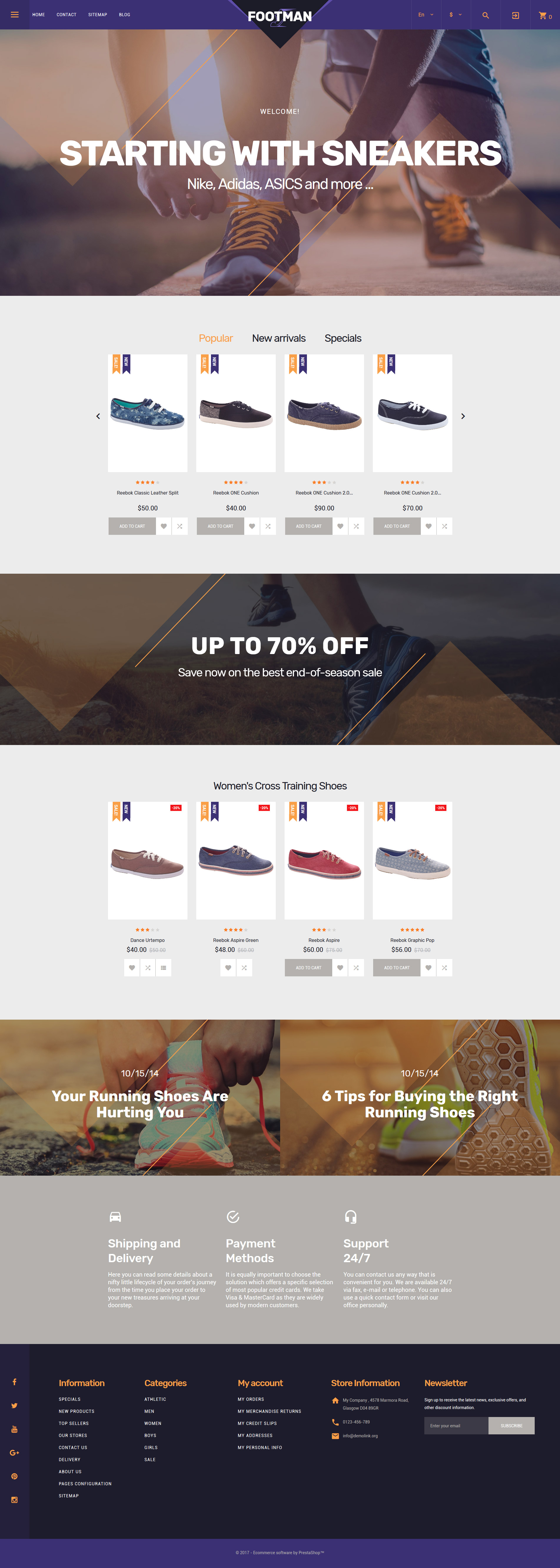 Footman – Sneakers Store PrestaShop Theme