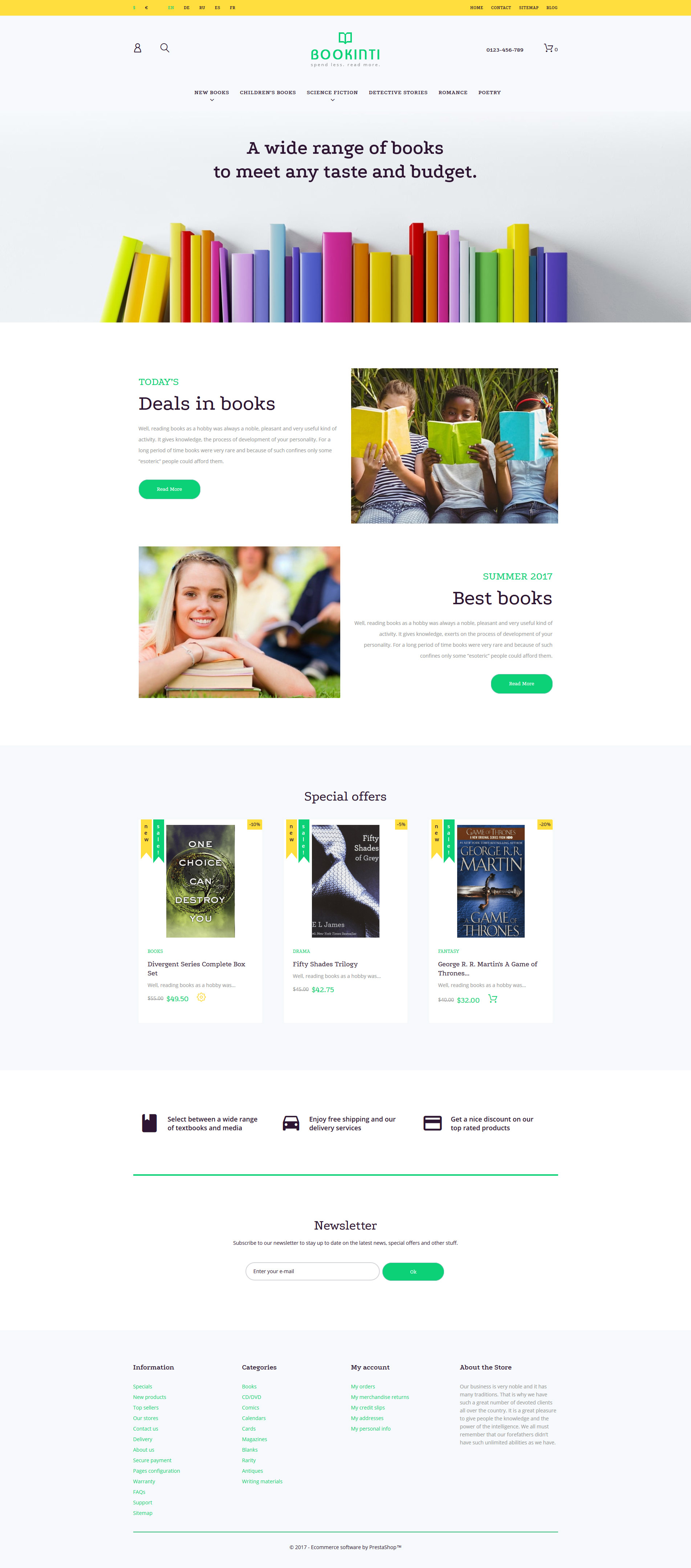 Bookinti – Book Store PrestaShop Theme