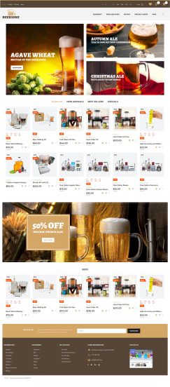 Beerione - Brewing Equipment Store PrestaShop Theme