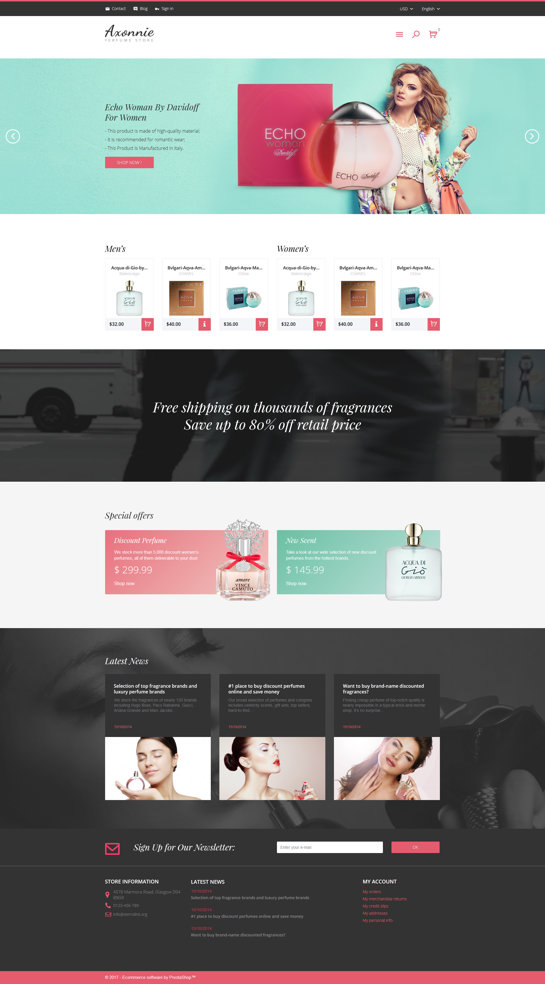 Axonnie – Perfume Store PrestaShop Theme