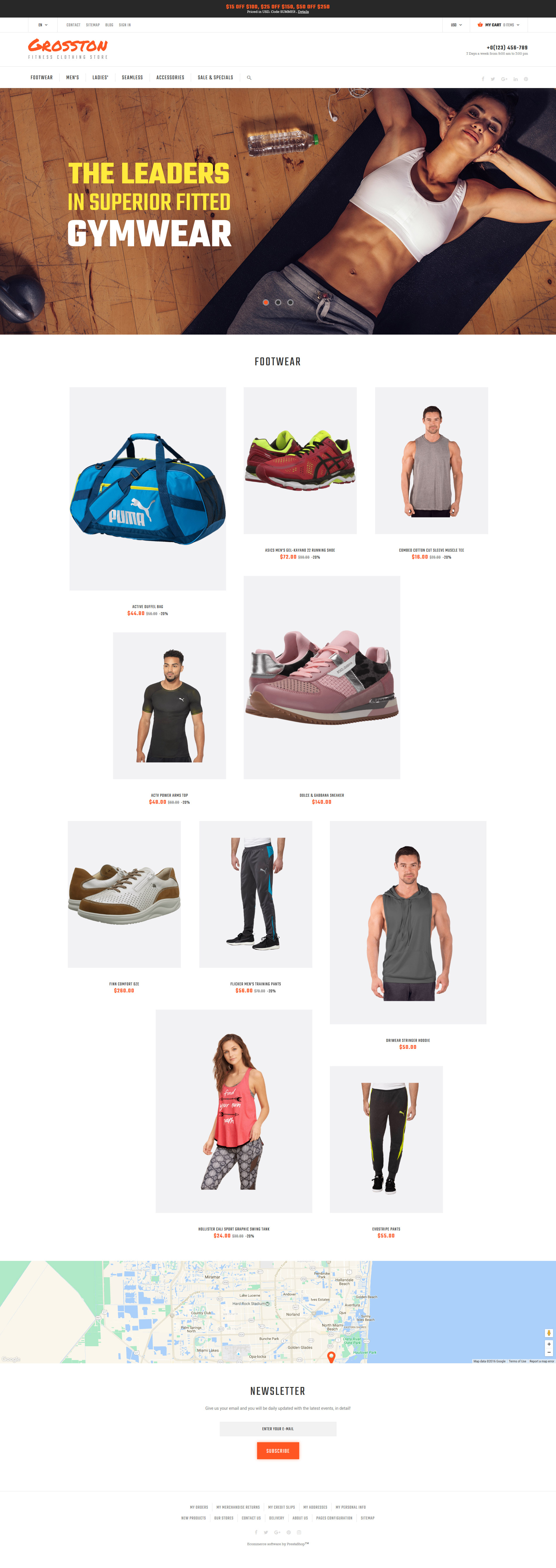 Crosston – Fitness Clothing Store PrestaShop Theme