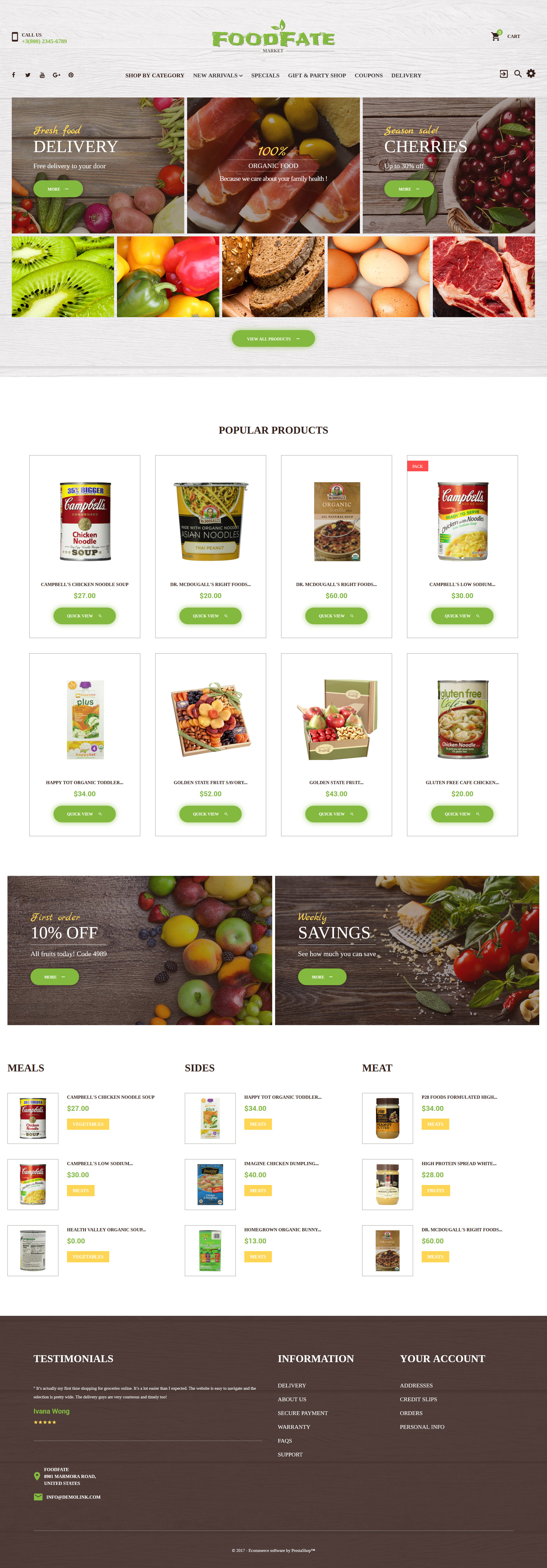 FoodFate – Supermarket PrestaShop Theme