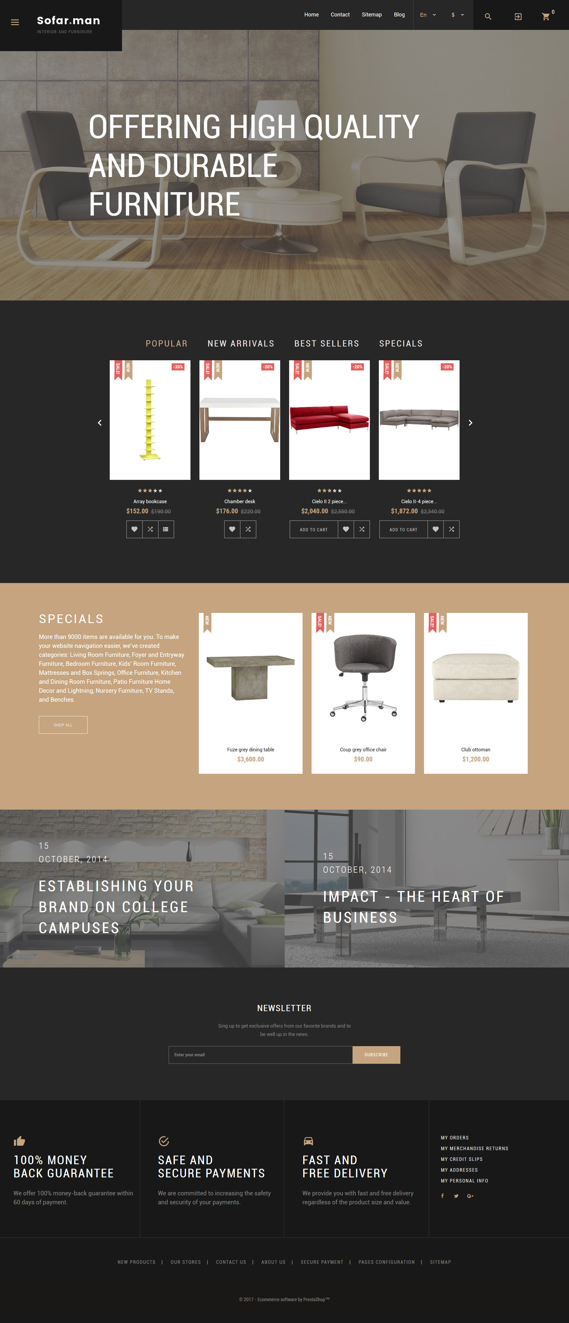 Sofarman – Interior Design PrestaShop Theme