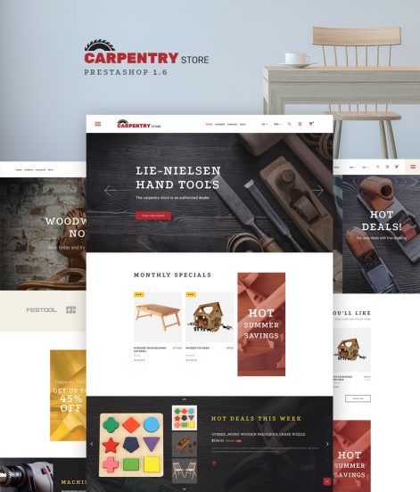 Carpentry Store - PrestaShop Theme