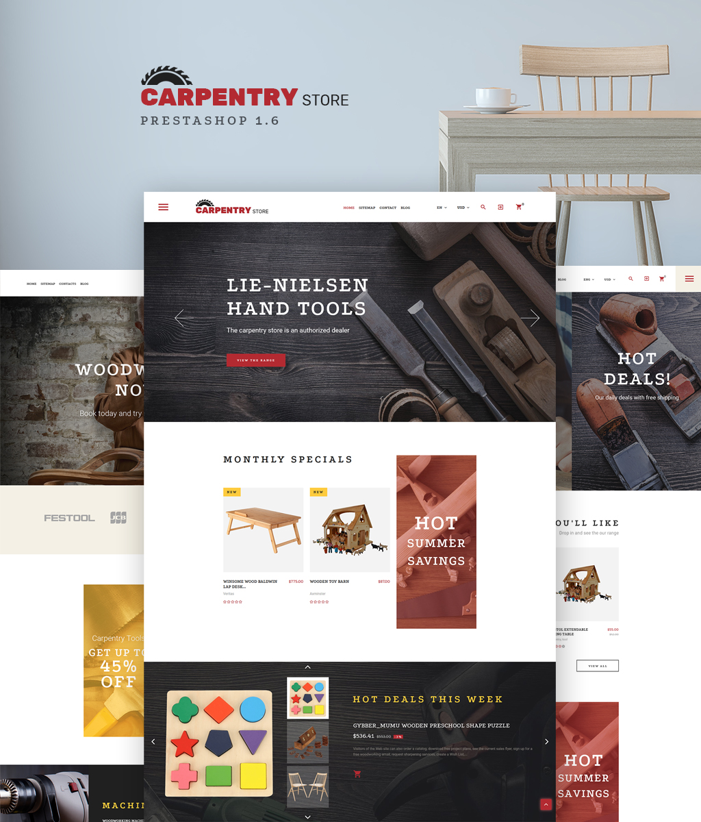 Carpentry Store – PrestaShop Theme