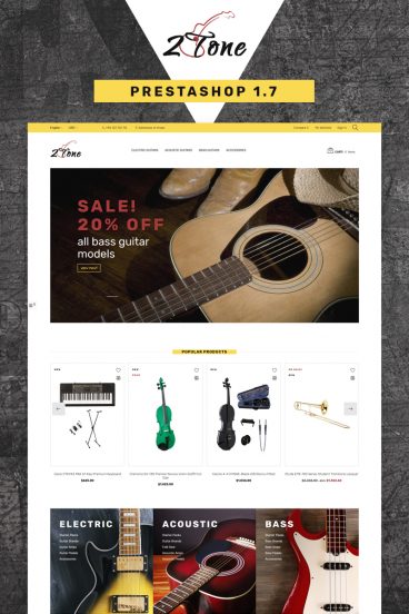 2Tone - Guitar Store PrestaShop Theme